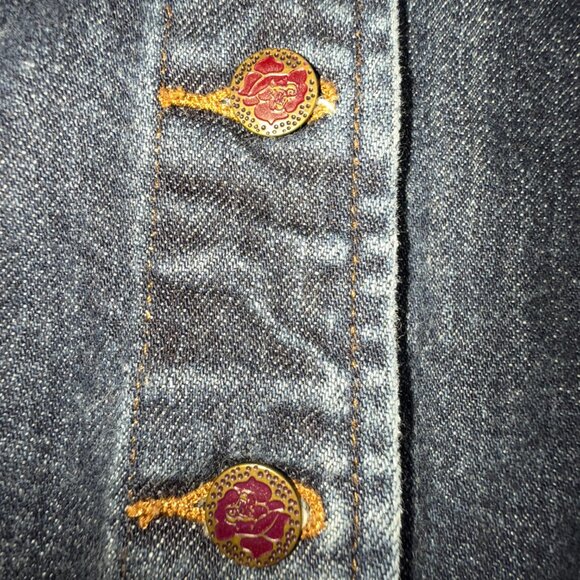 MINT SCULLY M WOMEN BLUE JEAN DENIM WESTERN JACKET Panel Inserts Cowgirl Rodeo - Picture 5 of 12